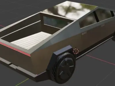 Tesla Cyber truck textured Free 3D model