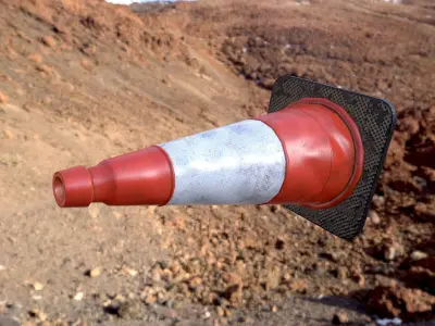 Traffic Cone Low poly Low-poly 3D model