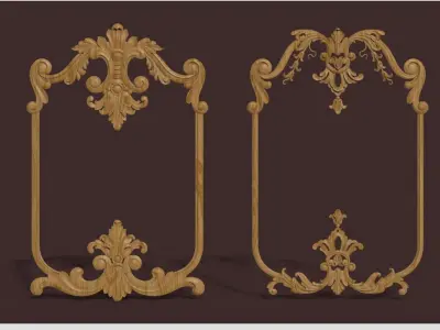 Furniture wood carving file stl for 3D print model 110A 3D print model