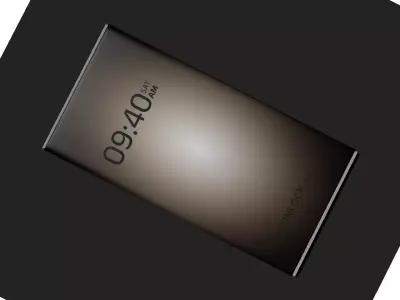 3D Mobile Model Over View Low-poly 3D model