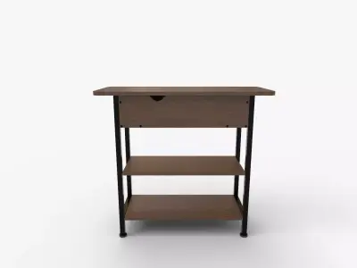 End Table with Charging Station 3D model