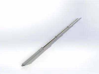 4 stage telescopic hydraulic cylinder D250 S6970 mm 3D model