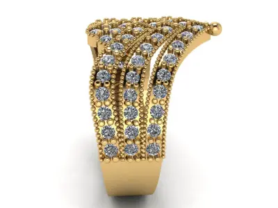 FILIGREE STYLISH NEW RING 3D PRINTABLE MODEL  3D print model