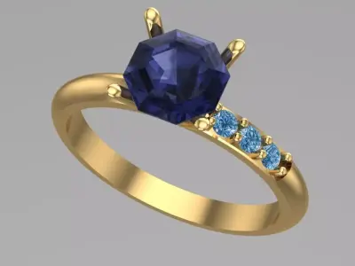 free simple ring Free 3D print model