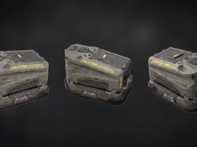 Sci-Fi Toolbox - Game ready optimized model Low-poly 3D model