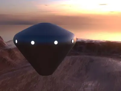 Diamond UFO Free 3D model