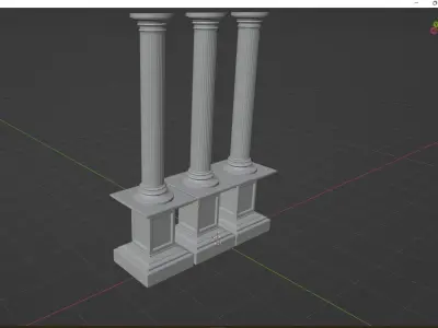  column 3D model greek columns 3D 3D model