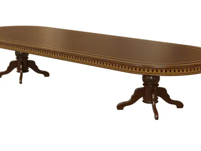 Wooden table with veneers 4000 3D model