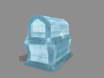 Chest ice box Low-poly 3D model