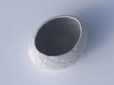 Bowl compressed 2 with organic cells 3D print model