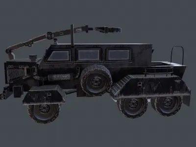 Buffalo armored vehicle Low-poly 3D model