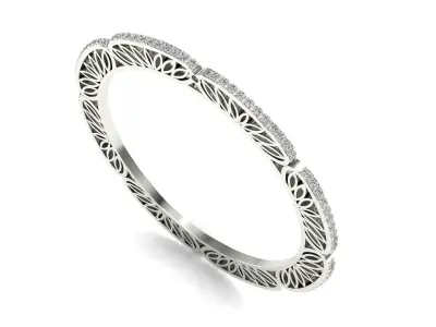 Bangle-015A-0882 gold bangle with diamonds 3D print model
