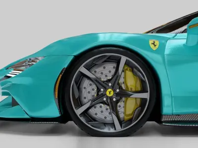 Ferrari sf90 Green Mint 3D model