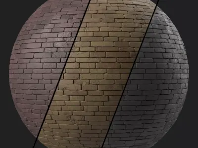 Brick Wall Materials 88- Brick Tiles By Sbsar - Pbr 4k Seamless Texture