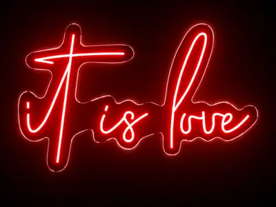 It Is Love Neon Sign 3D model