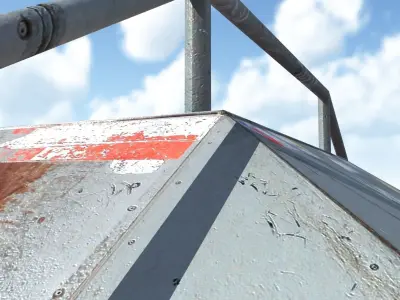 Rail Ractangle Skate Ramp Low Poly 3d Model Low-poly 3D model