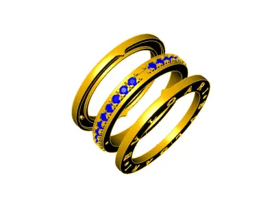 N012 Fashionable wedding ring 3D print model