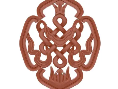 Auspicious Symbols of Buddhism - ENDLESS KNOT 3D model