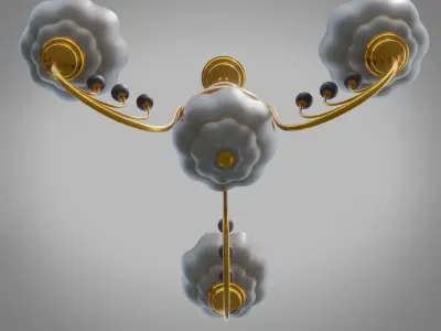 Ceiling Light 4 Low-poly 3D model