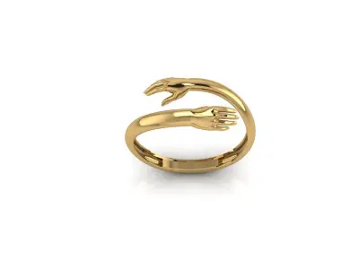 hug ring for women hand ring 3D print model 3D print model