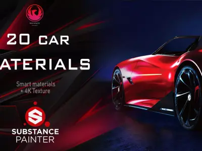 20 Car Materials 3D model