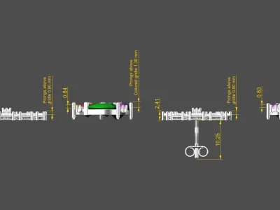 Sport Set in 3 Styles Necklace Pendant Earrings Bracelet 3D print model