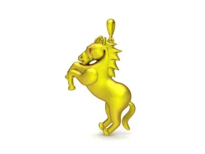 Luxury Horse Pendant 3D Model  570 3D print model
