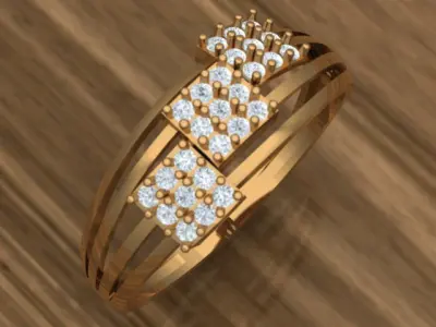 48 light weighted gold and silver rings  3D print model