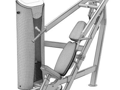 HD-3300 chest press machine 3D model