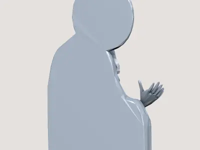 Saint John the Baptist Low Poly 3D print model