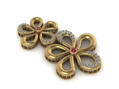 Flower pendant 3d model 3D print model