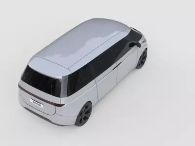 Generic Retro-Futuristic EV Van 3D model