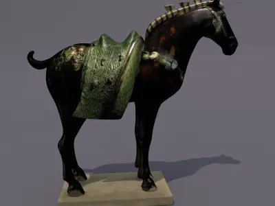 Horse Statuette F 3D model
