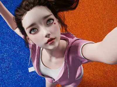 Tennis Player Girl 001 3D model