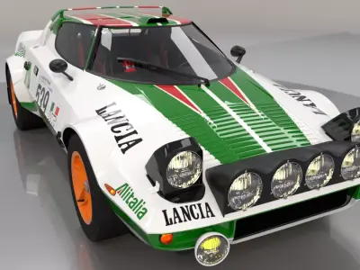 Lancia Stratos High Poly 3D model