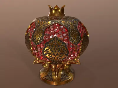 Pomegranate Souvenir Low-poly 3D model