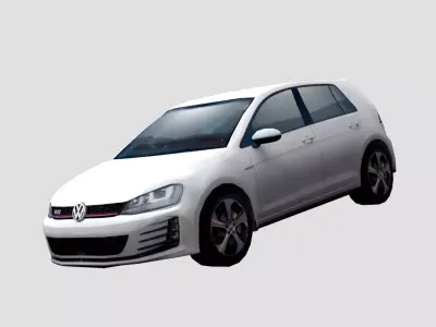 Vw Golf mk7 GTI low polygonal model Low-poly 3D model