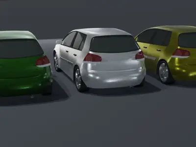 Hatchback Car Generic Low-poly 3D model