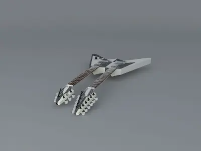 Michael Schenker double neck flying w guitar Free 3D model