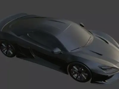 Black Sports Car 3d Model 3D model