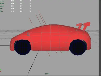 Car Futuristic Body Shell Low-poly 3D model
