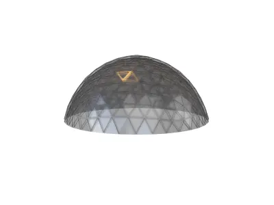 Geodesic Dome v1 003 Low-poly 3D model