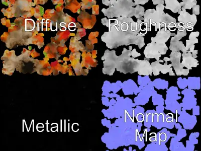 Vibrant Coral Reef Model Pack Low-poly 3D model