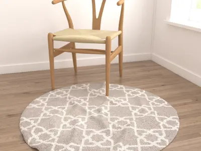 Round Rug Set 112 3D model
