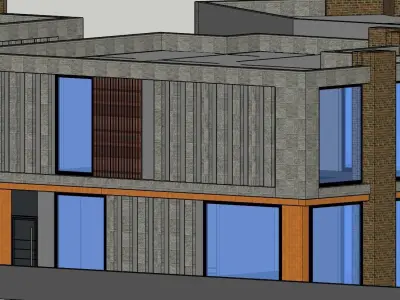 MODERN 3 VILLA MODEL WORK 3D model
