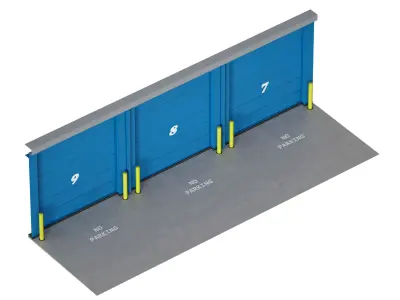 Garage doors - entrance 3D model