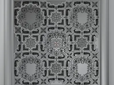 Ceiling Tile ornament  3D model