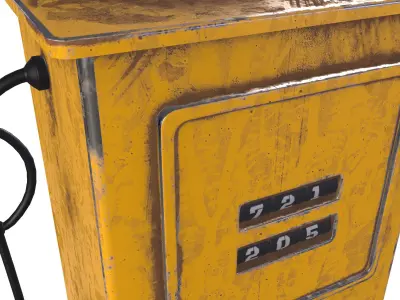 gas station clock 3D model