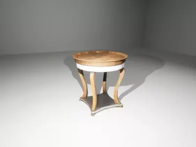 Round end table 3D model 3D model