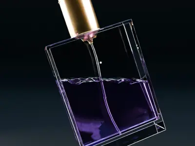 Perfume bottle purple 3D model Advertising 3D model